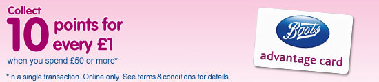 Collect 10 points for every £1 when you spend £50 or more online